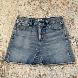 Citizens of Humanity Cut Off Denim Mini Skirt